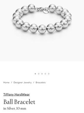 Tiffany Silver Ball Bracelet - 10mm